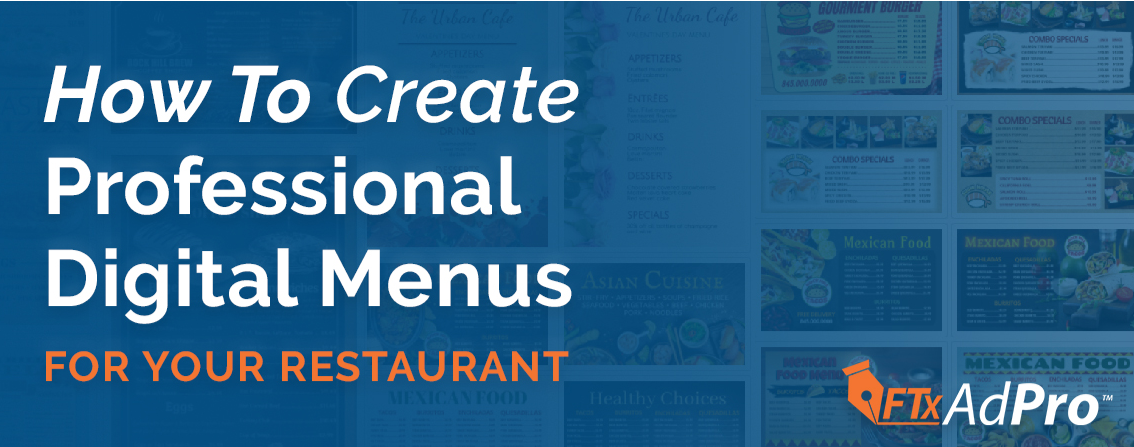 Create Professional Digital Menus For Your Restaurant