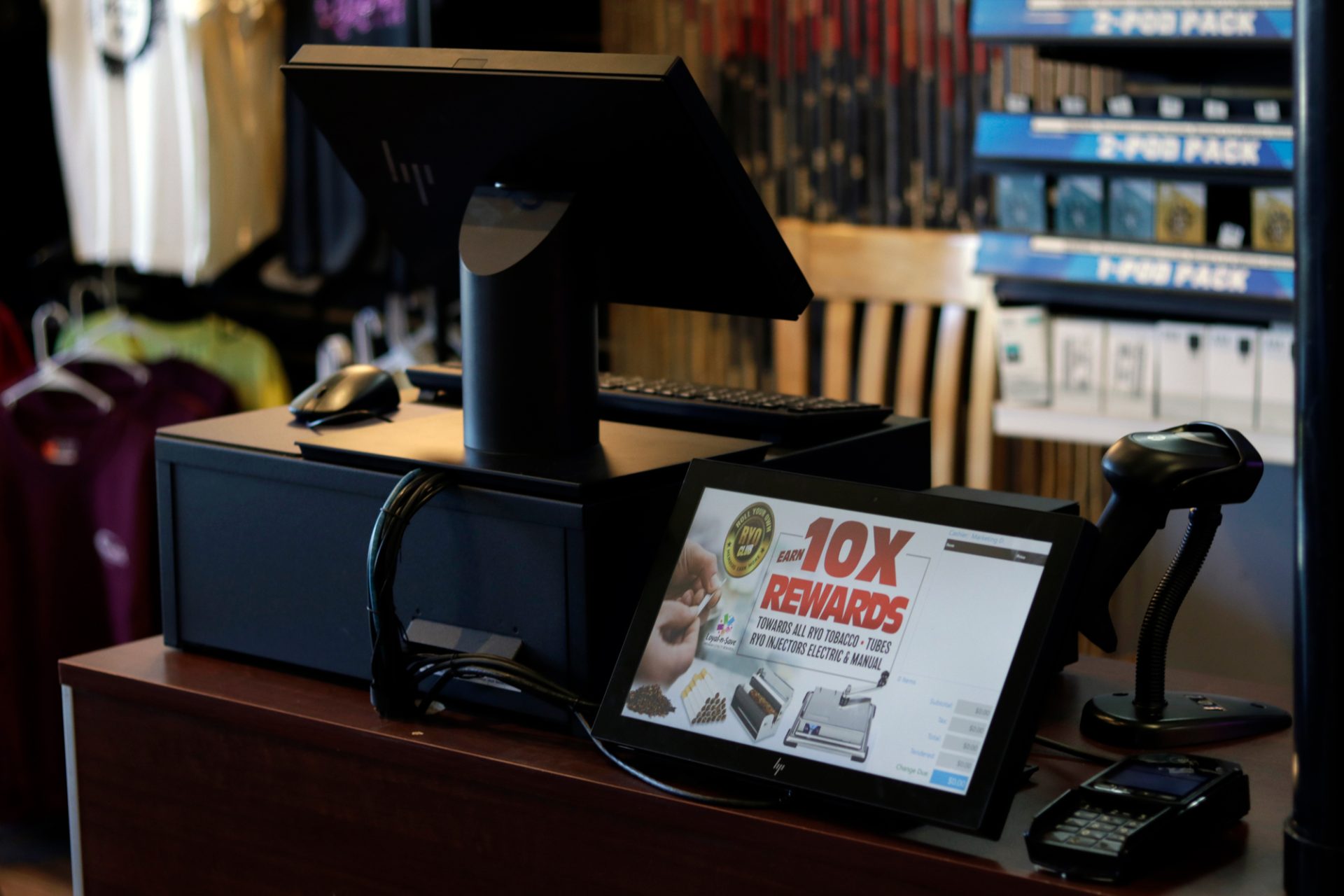 Screen of Tobacco Point-of-sale system