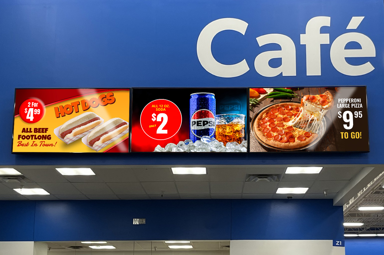 In-Store Café Marketing and Promotion with Digital Signages