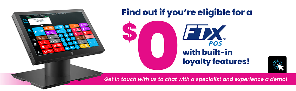 Find out if your eligible for a $0 down FTx Pos with built in loyalty features