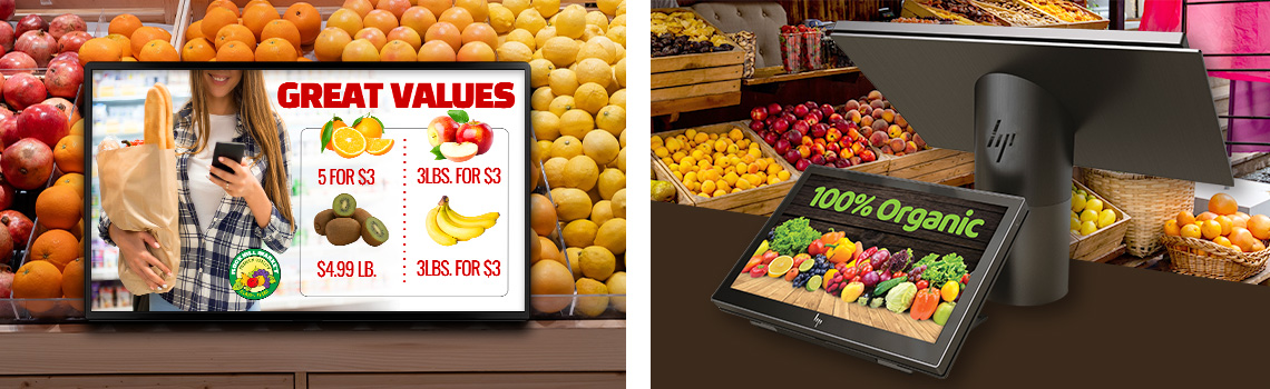 Use digital signage to showcase real-time stock updates or highlight seasonal product changes.