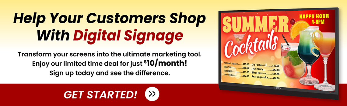 Help Your Customers Shop with Digital Signage