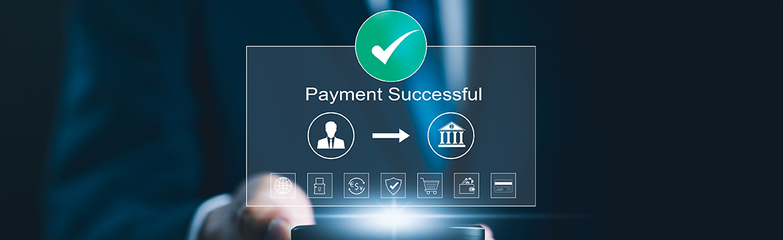 Digital payment successful confirmation on a mobile device 