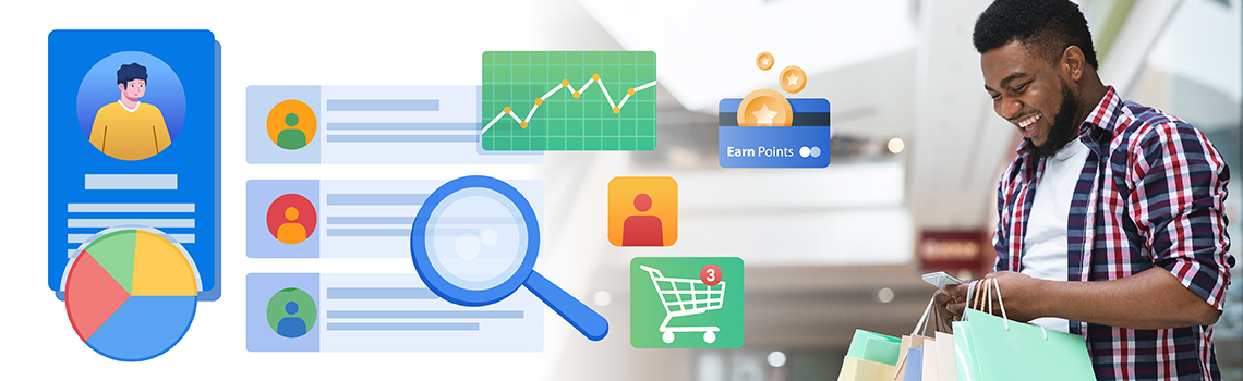 Loyalty program dashboard showing rewards, points, and customer insights integrated with POS.  