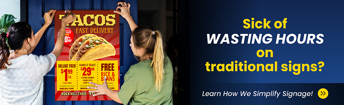 Traditional Signage Poster Installation