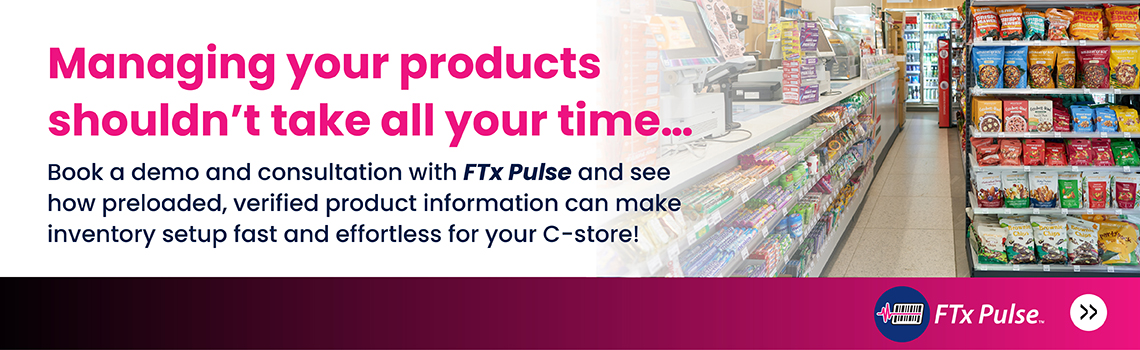 Convenience Store Aisle Promoting Fast, Easy Inventory Setup with FTx Pulse
