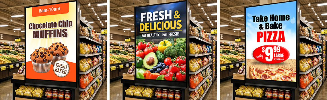 How Digital Signage Benefits Grocery Stores