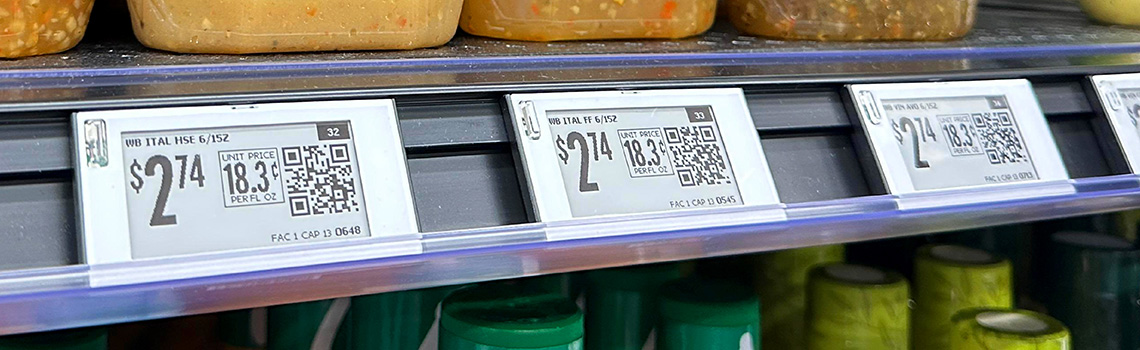 Digital Price Tags on Retail Shelves