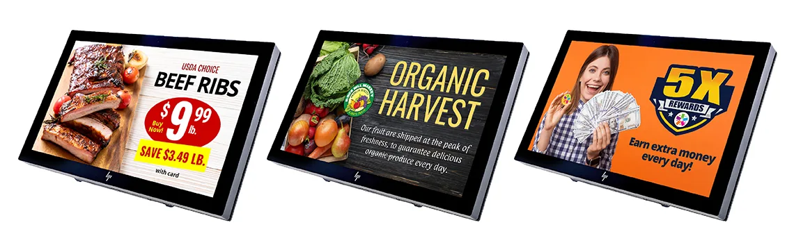 Screens Featuring in-store Promotions