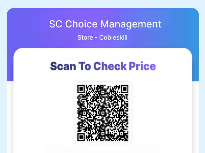 Scan the in-store QR code